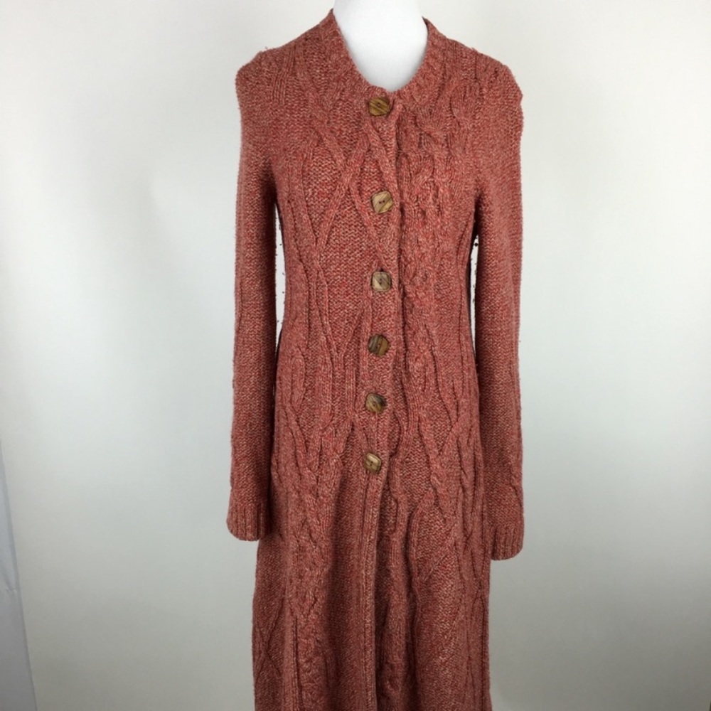 Anthropologie orange duster sweater